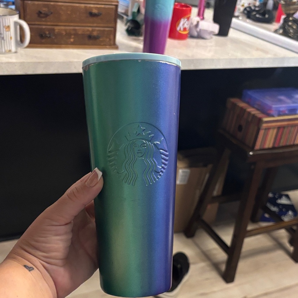 Starbucks Blue and Green Tumbler